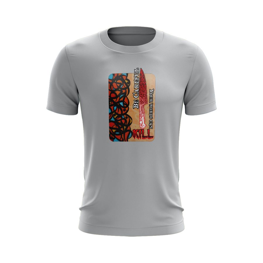 Unique digital sticker Graphic Islamic t shirt words can kill control tongue اسلامی graphic digital sticker Islamic t shirt