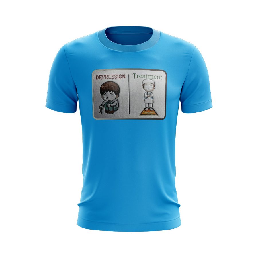 namaz treatment of depression اسلامی graphic digital heat transfer sticker Islamic t shirt