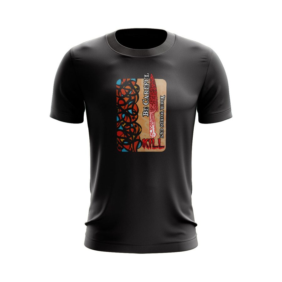 Unique digital sticker Graphic Islamic t shirt words can kill control tongue اسلامی graphic digital sticker Islamic t shirt