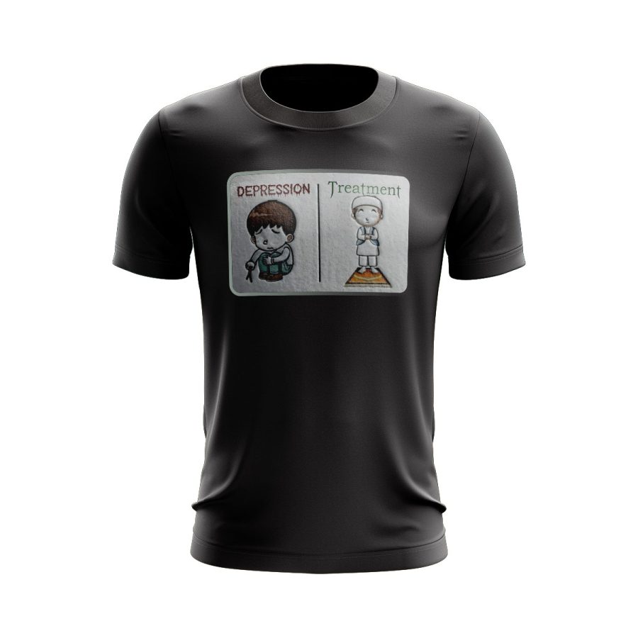 namaz treatment of depression اسلامی graphic digital heat transfer sticker Islamic t shirt