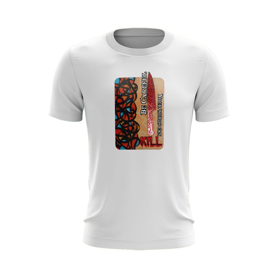 Unique digital sticker Graphic Islamic t shirt words can kill control tongue اسلامی graphic digital sticker Islamic t shirt