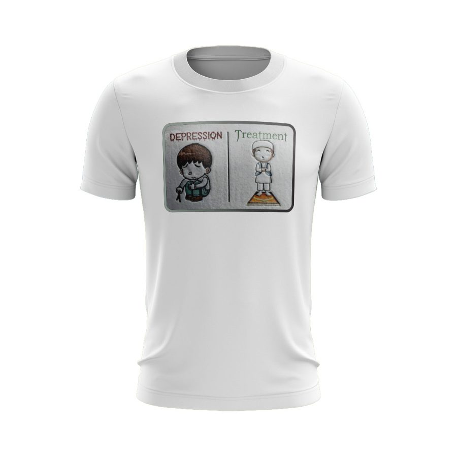 namaz treatment of depression اسلامی graphic digital heat transfer sticker Islamic t shirt