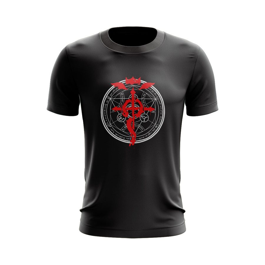 Graphic T Shirt Black Full metal alchemist Graphic T Shirt Black