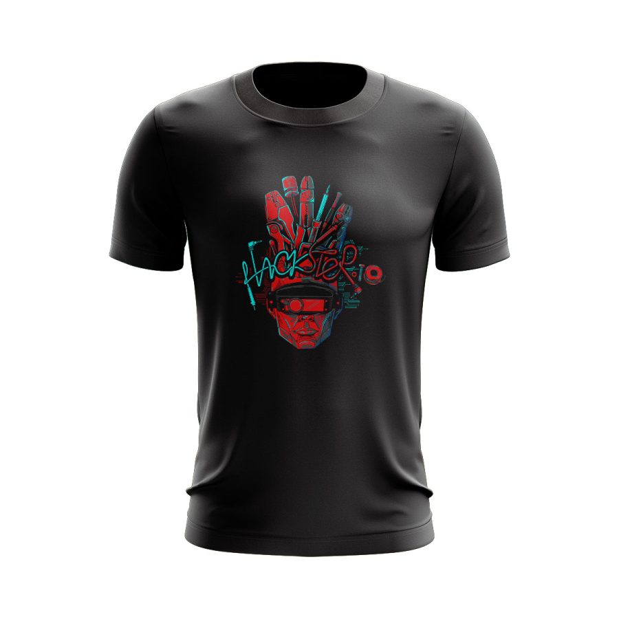 NFT Hackster Graphic T Shirt Black