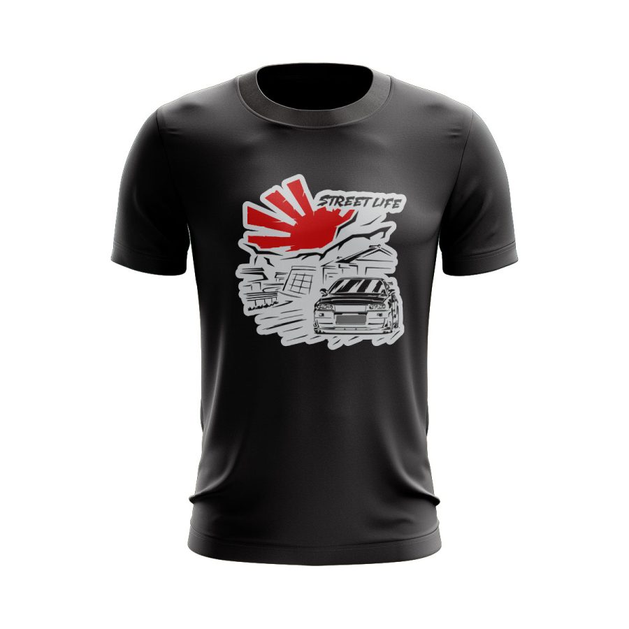 Graphic T Shirt Black Nissan Skyline GTR drift machine graphic tshirt Black