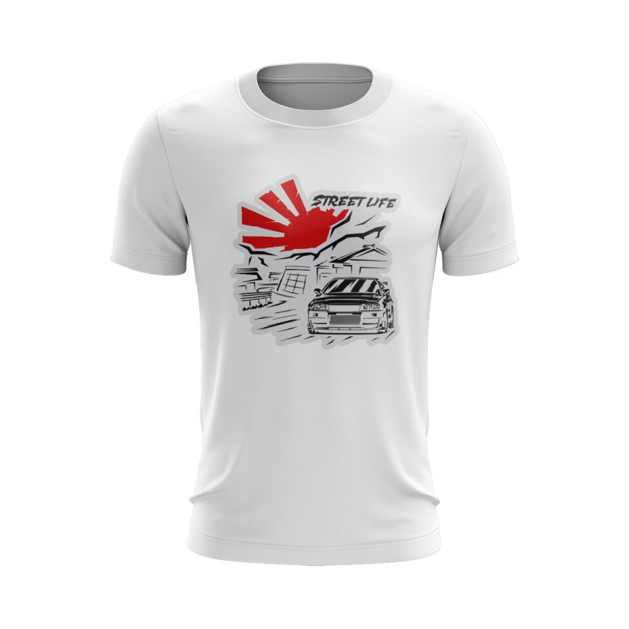 Graphic T Shirt WHITE Nissan Skyline GTR drift machine graphic tshirt WHITE
