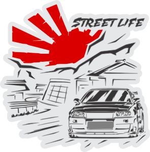 Nissan Skyline GTR drift machine graphic tshirt