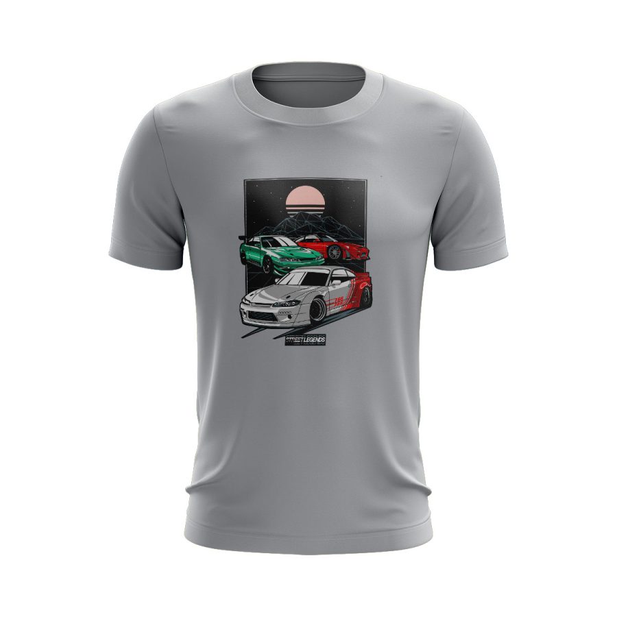 Graphic T Shirt GREY Nissan s chassis drift machines graphic T Shirt GREY