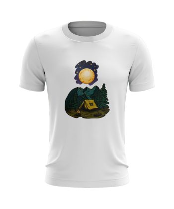 Outdoor camping Graphic T Shirt WHITE