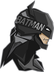 batman embroidery polo shirt