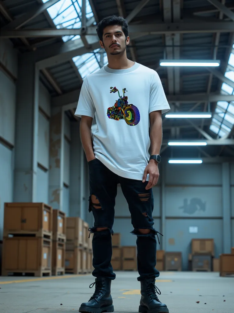 chopper customer pictures Psychedelic Chopper black graphic t shirt front