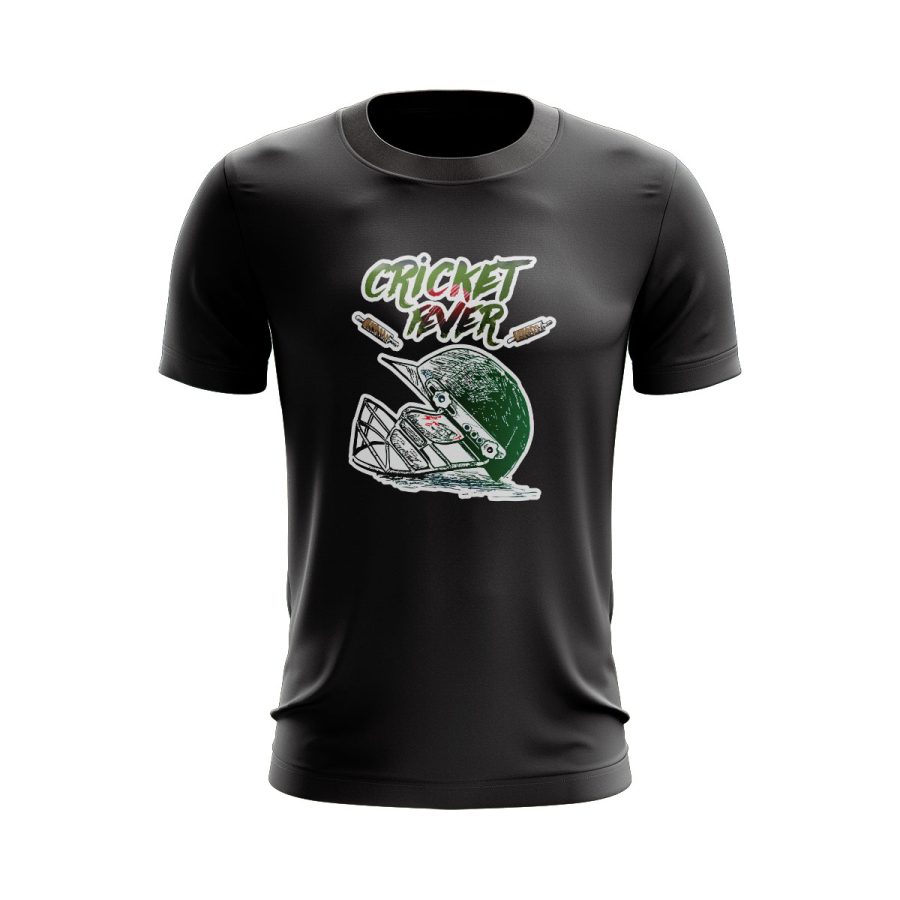 cricket fever helmet bails ball Graphic T Shirt WHITE