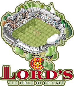 lords mcc cricket stadium digital graphic t shirt