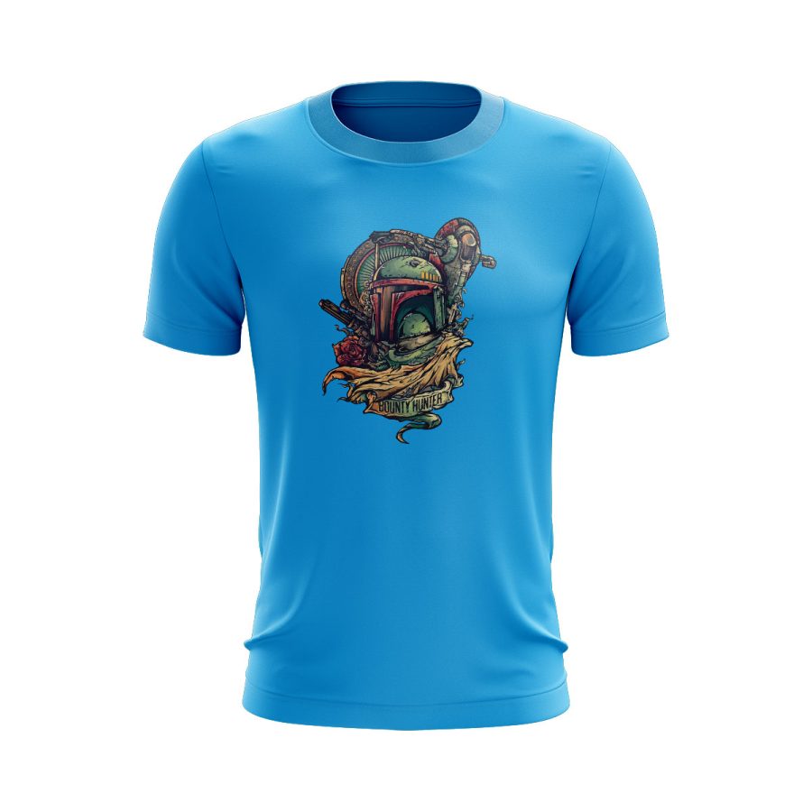 Graphic T Shirt sky blue mandalorian bounty hunter Graphic T Shirt sky blue