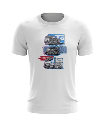 modified cars workshop drift machines digital graphic T Shirt WHITE