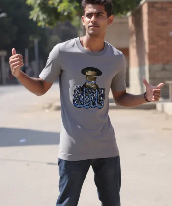 pakistan ملتان multan desi digital graphic T Shirt Black