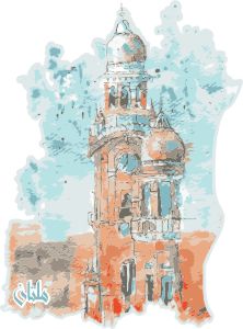 pakistan multan clock tower graphic tshirt