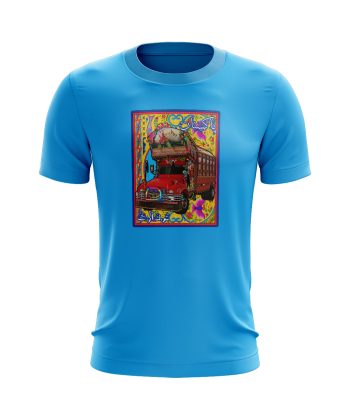 pakistan truck art ٹرک آرٹ graphic T Shirt sky blue