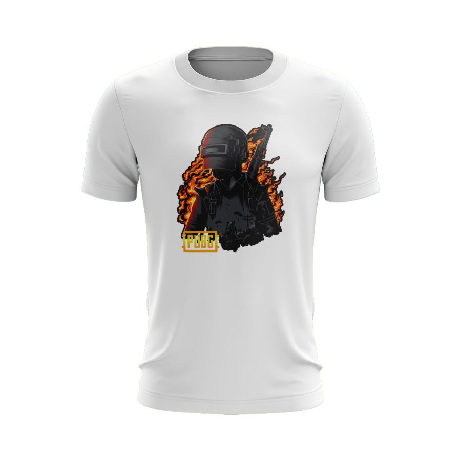 pubg chicken dinner gaming graphic T Shirt WHITE