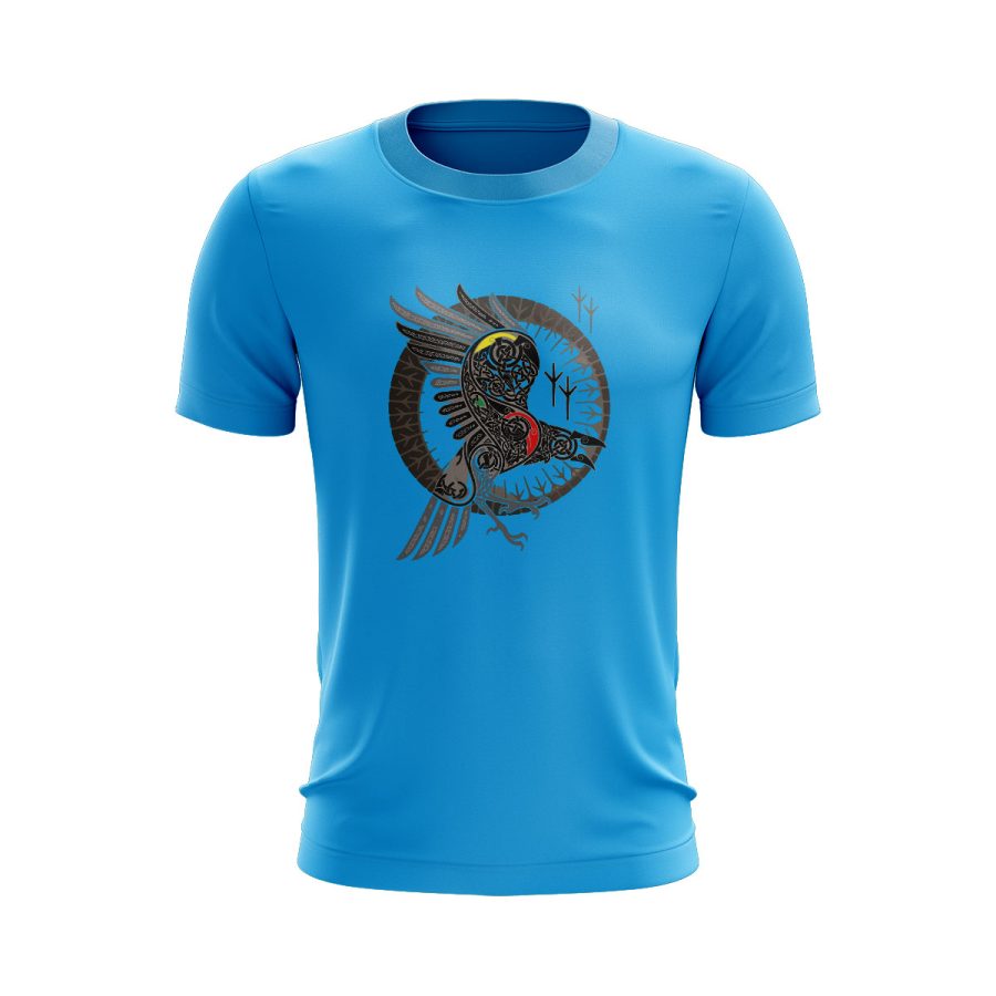 raven crow Graphic T Shirt sky blue