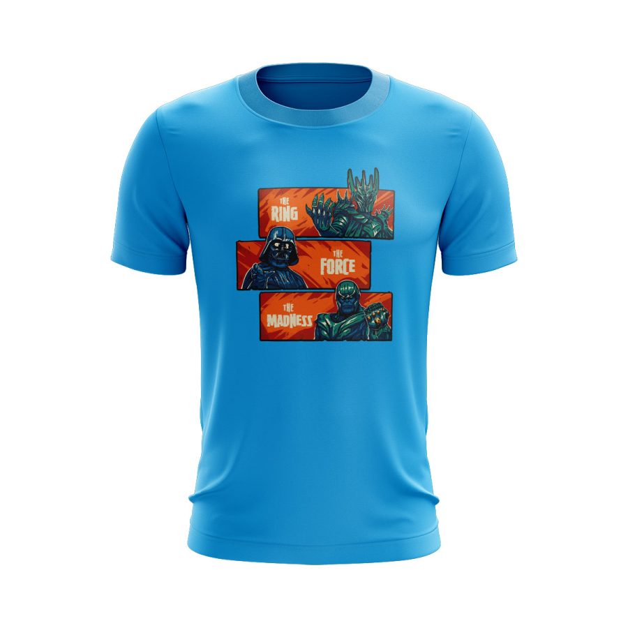 Graphic T Shirt sky blue sauron thanos darth vader villain graphic T Shirt sky blue