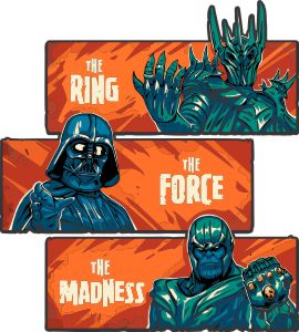 sauron thanos darth vader villain graphic t shirt