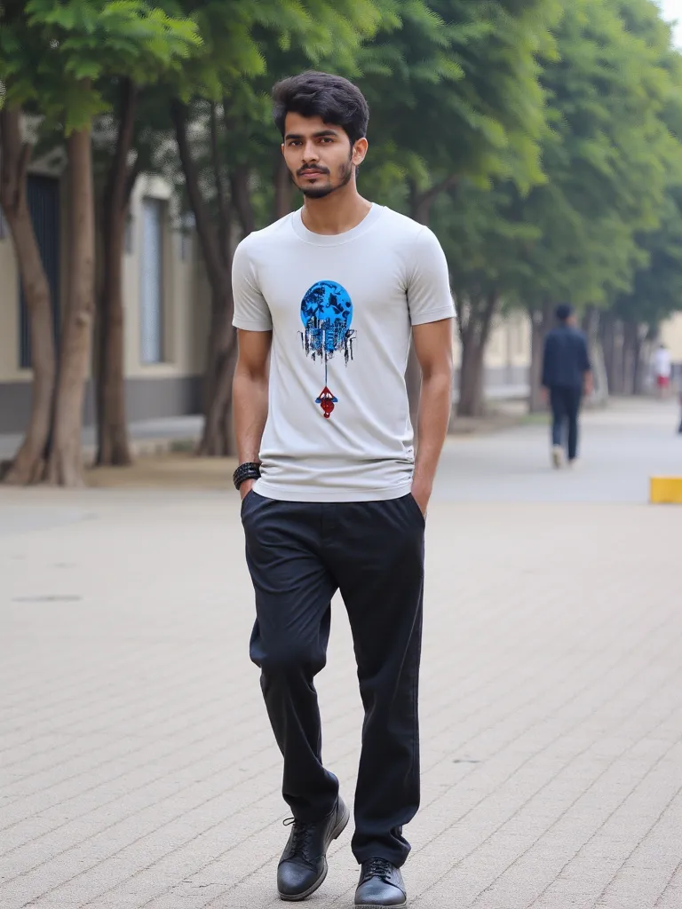 spiderman customer picture spiderman hanging Graphic T Shirt GREY