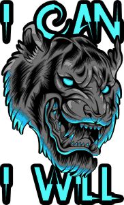 tiger motivational graphic t shirt