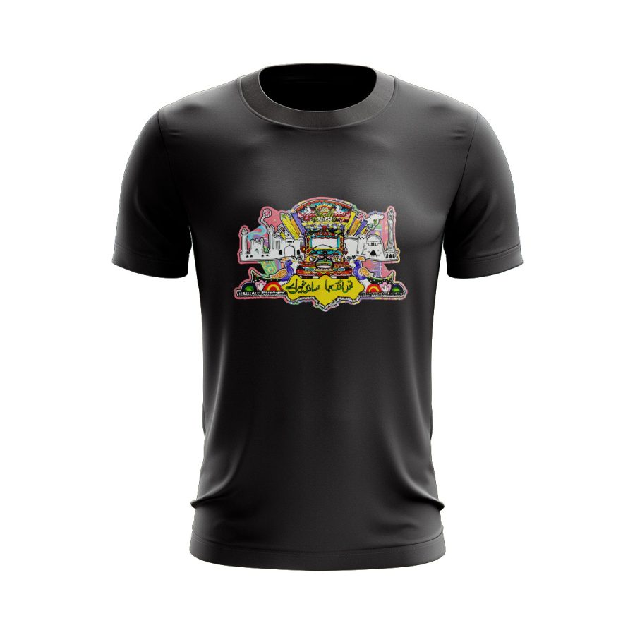 truck art pakistan to lang ja graphic T Shirt Black