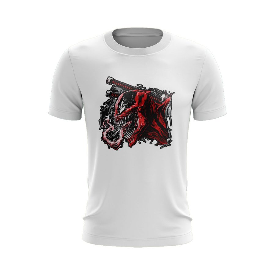 venom deadpool digital graphic T Shirt WHITE
