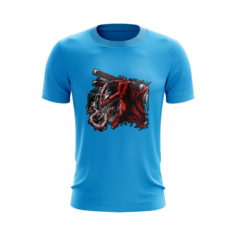 venom deadpool digital graphic T Shirt sky blue