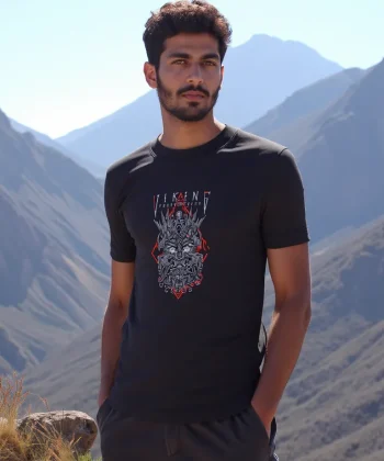 viking graphic T Shirt Black