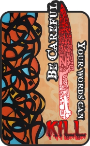 words can kill control tongue اسلامی graphic digital sticker Islamic t shirt