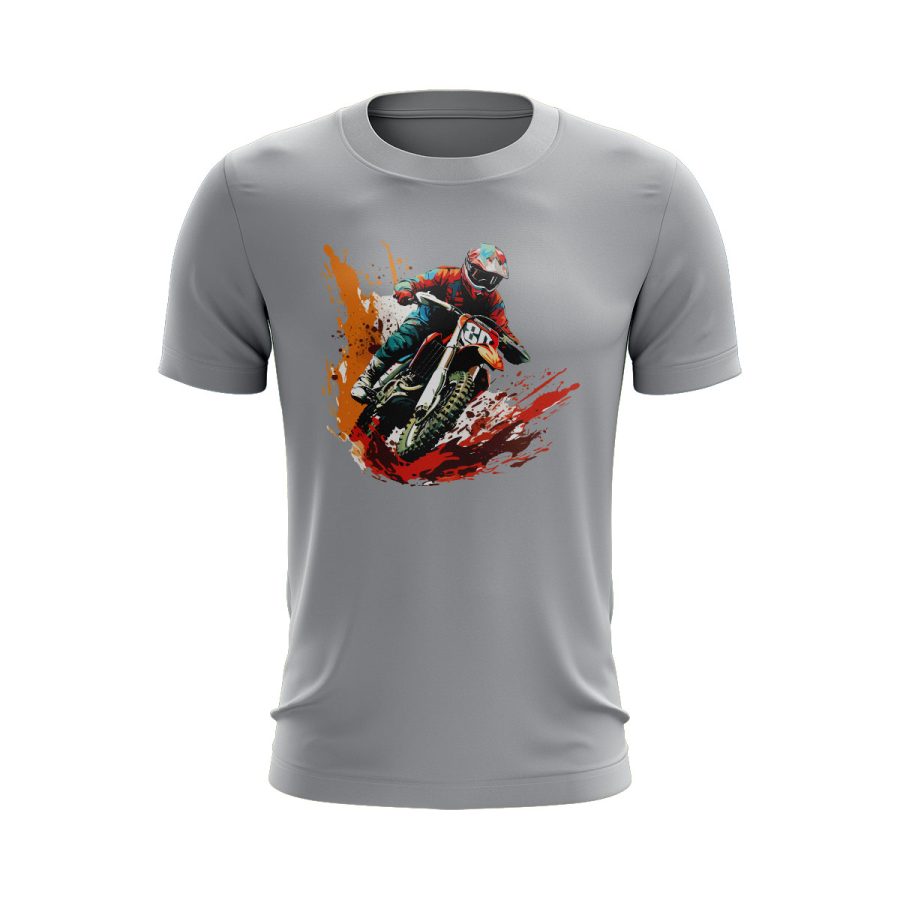 dirt track tail motor bike Graphic T Shirt GREY