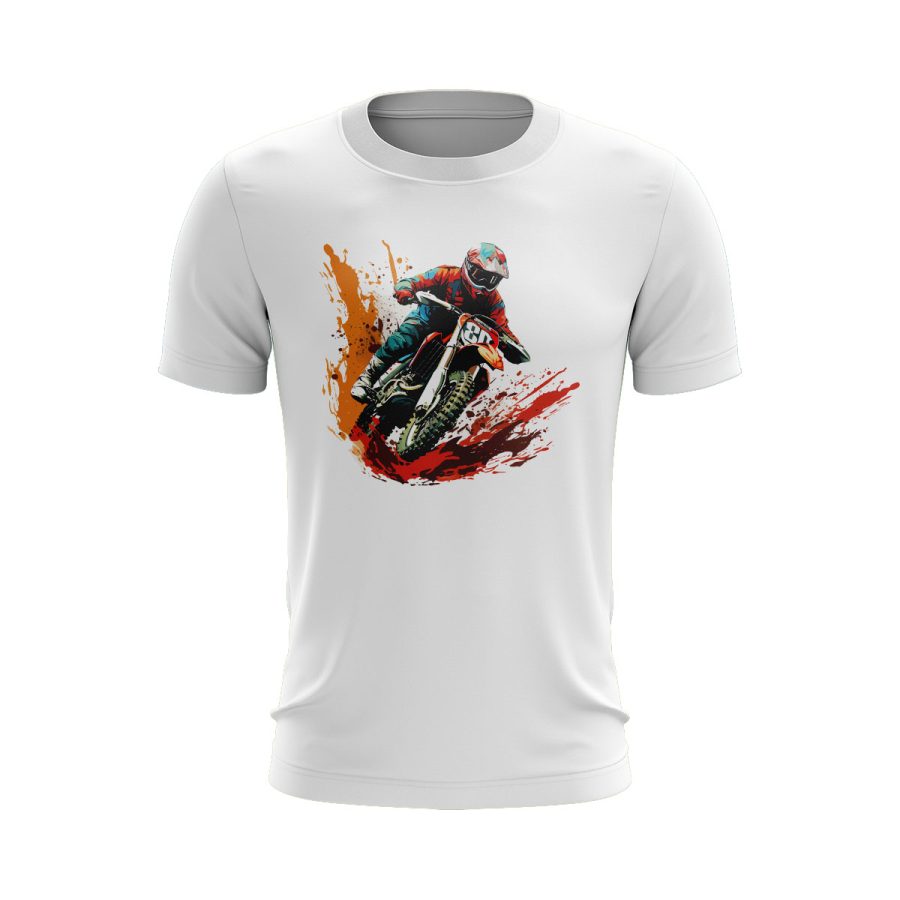 dirt track tail motor bike Graphic T Shirt WHITE.jpg