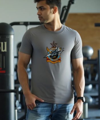 pakistan air force f16 fighter jet digital graphic T Shirt Black