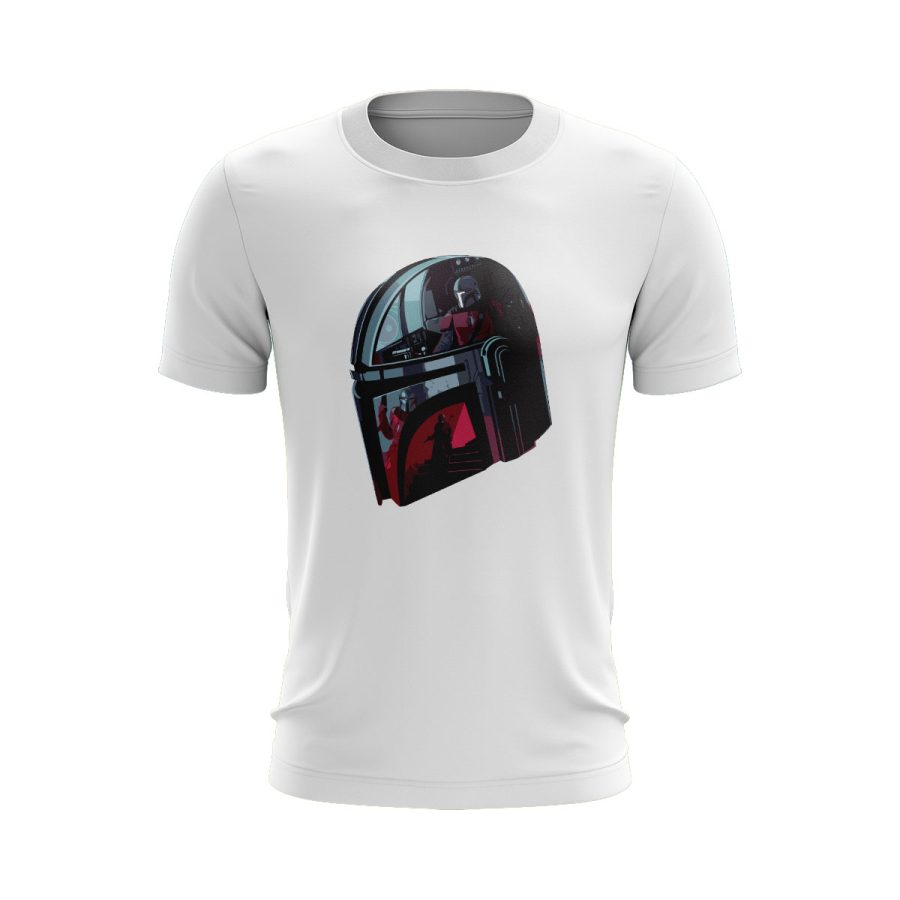 mandalorian helmet Graphic T Shirt WHITE mandalorian helmet Graphic T Shirt WHITE