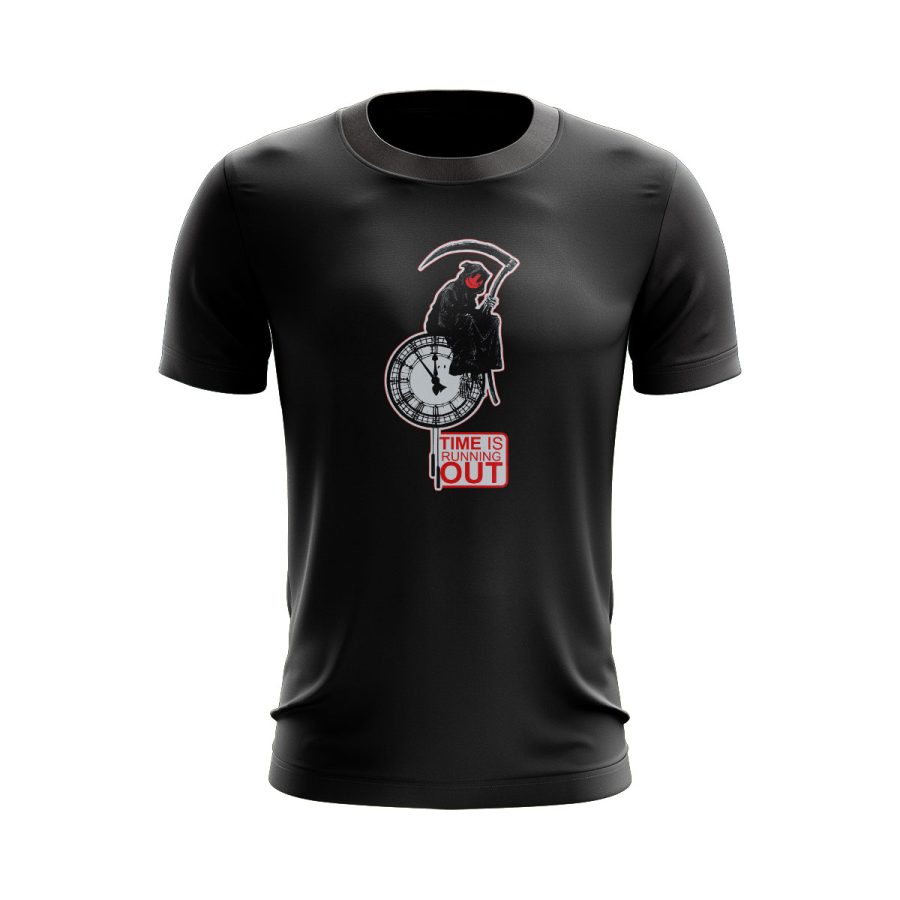 tik tok time is running out graphic T Shirt Black