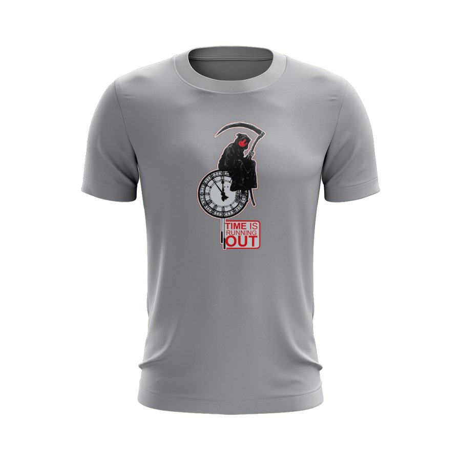 tik tok time is running out graphic T Shirt GREY