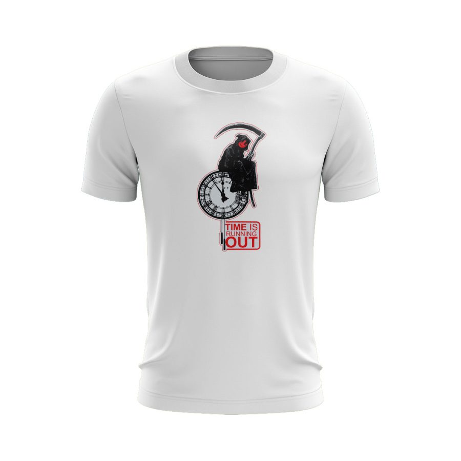 tik tok time is running out graphic T Shirt WHITE
