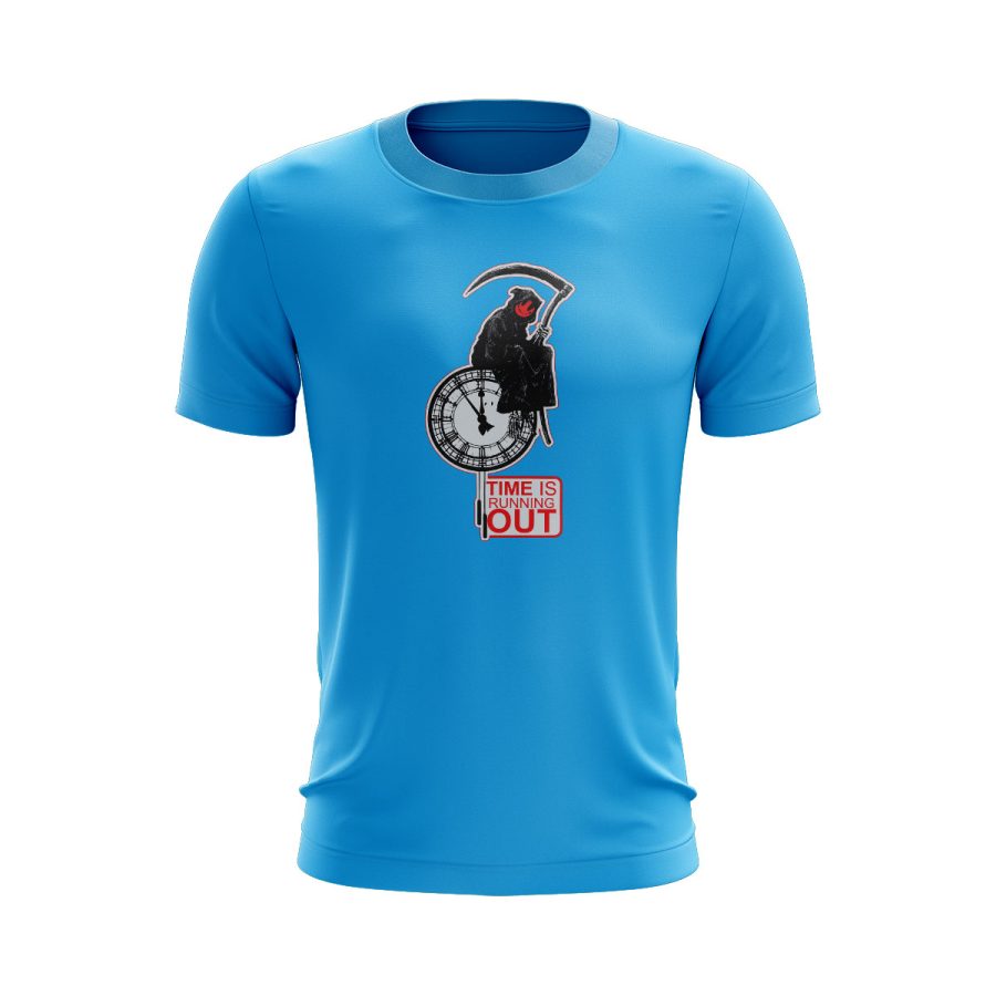 tik tok time is running out graphic T Shirt sky blue