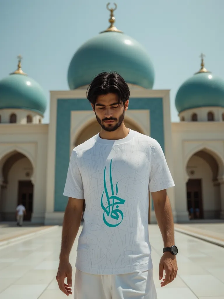 jamal customer picture jamal mughal jharoka urdu اردو calligraphy graphic sublimation all over print tshirt