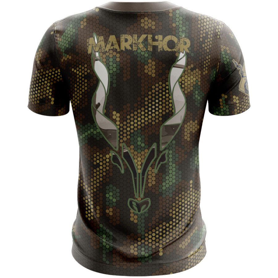 markhor pakistan army sublimation all over print tshirt back