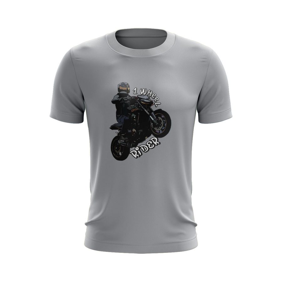 heavy bike wheelie rider graphic t shirt sticker