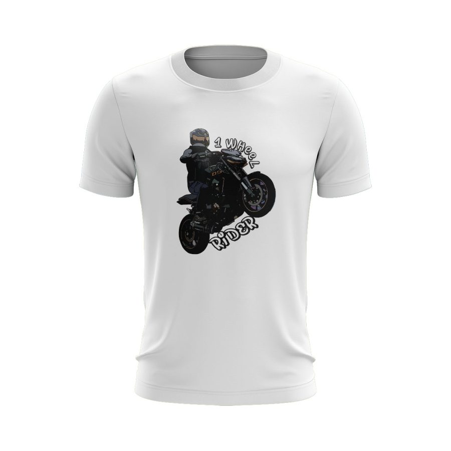 heavy bike wheelie rider graphic t shirt sticker