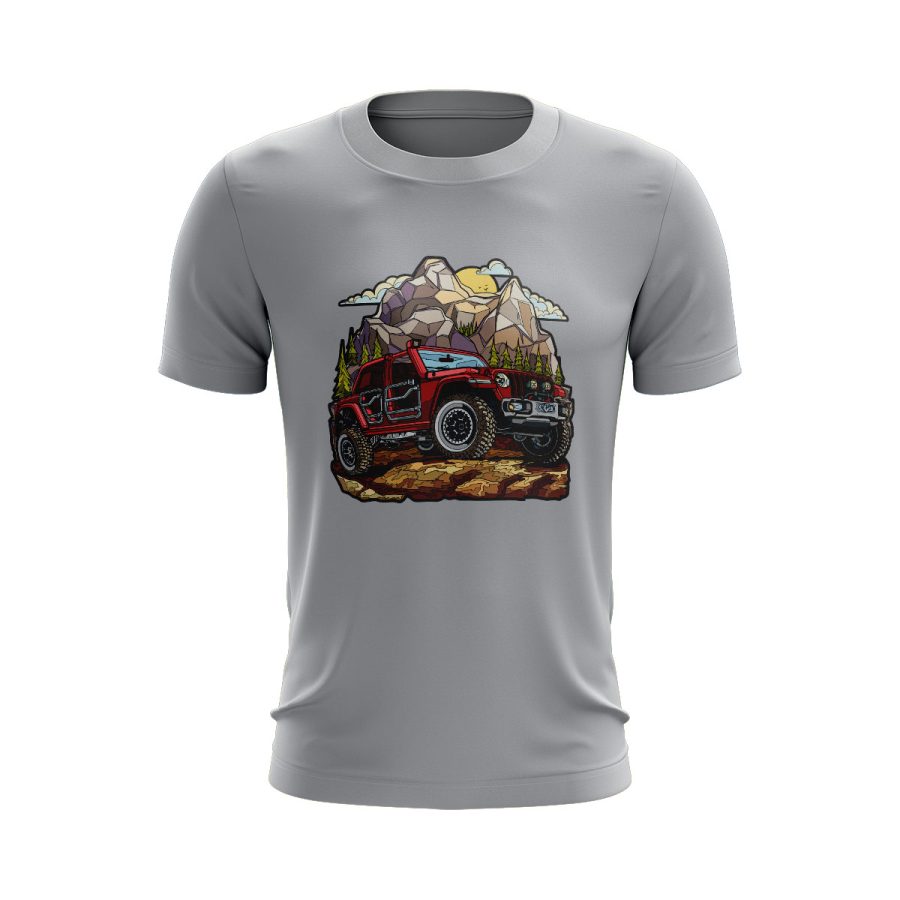 jeep wrangler offroad adventure graphic art anime t shirt