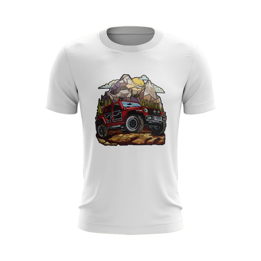 jeep wrangler offroad adventure graphic art anime t shirt