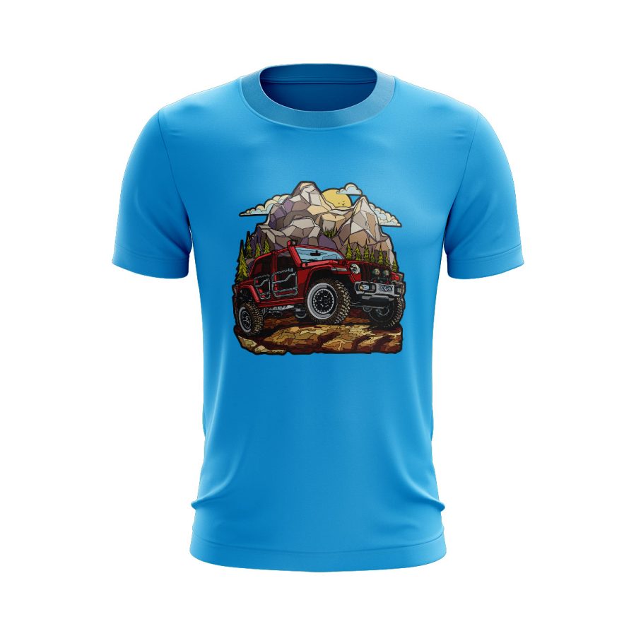 jeep wrangler offroad adventure graphic art anime t shirt