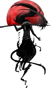 grim reaper anime graphic t shirt sticker