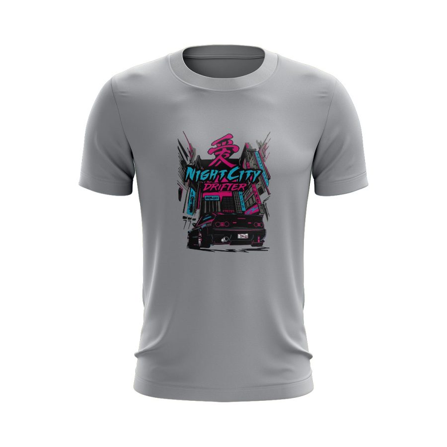 night city drifter drift graphic t shirt sticker